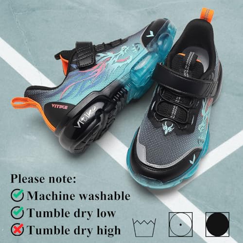 Kids Breathable Athletic Sneakers - Big Kid Black, Orange, Blue 5-8222qd