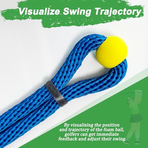 Golf Rope Swing Trainer Blue - Speed, Rhythm, Flexibility & Strength Practice Aid