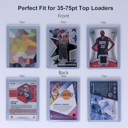 Top Loader Card Sleeves Resealable Pack for 35-75PT Trading Cards - 1500 pcs