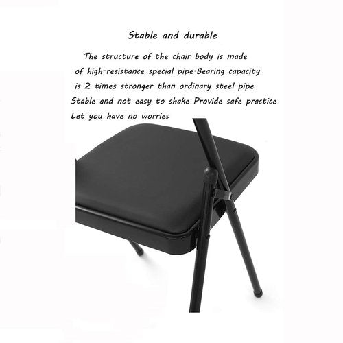 Pilates Yoga Chair, Professional Iyengar Auxiliary Chair, Yoga, Hardened and Thick Yoga Folding Chair, Solid Anti-Slip, Stable and Durable, Black,Blac
