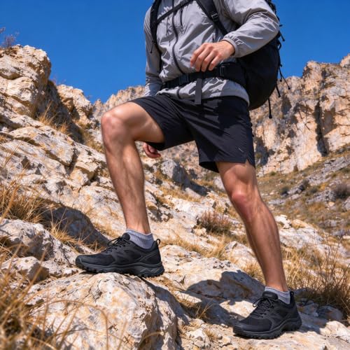 Large Dark Green Merino Wool Ankle Running Hiking Socks - 3 Pairs Lightweight No Show
