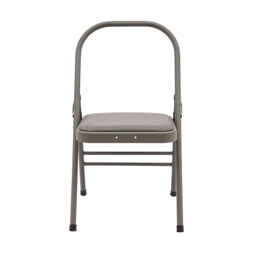 WoopJeem Yoga Auxiliary Chair, Foldable Yoga Chair with Lumbar Back Support, Balance Handstand Training Tool, Portable Practice Balance Equipment for Yoga Studio, Home Fitness, Outdoor Space (Grey)