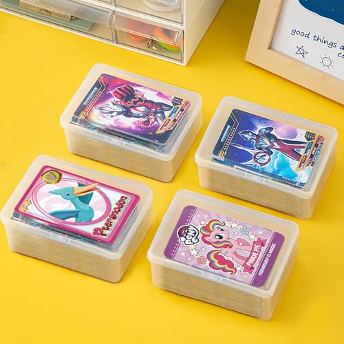 4 Pack Game Card Storage Box Clear Plastic Card Holders for UNO and Trading Cards - Variation 4