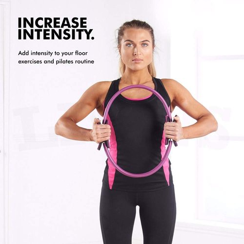 Pilates Ring ??15??Magic Circle for Full Body Workout, Yoga & Pilates Essentials Kit, Non-Slip Dual Padded Handles, Lightweight & Portable for Home Gym & Travel