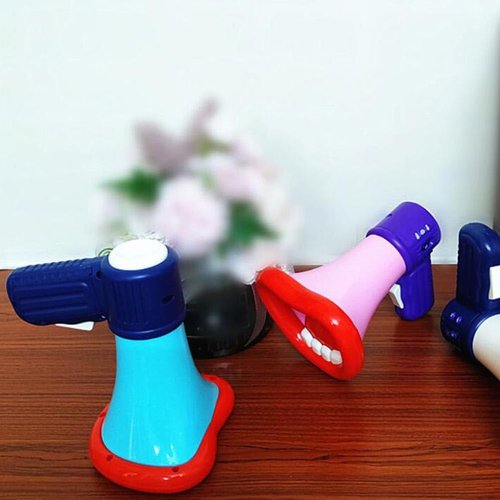 Totority Battery- Operated Megaphone Portable Megaphone Bullhorn Mega Phone Loud Speaker Prize for Kids and Adults Blue