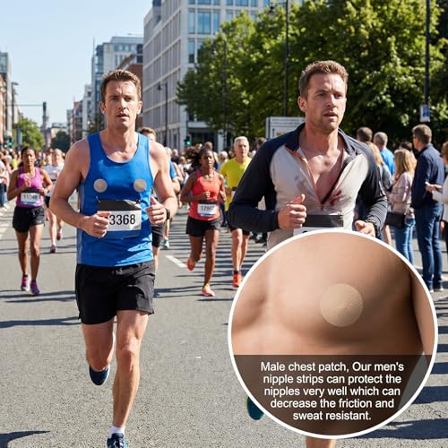 Men's Nipple Covers 50 Pairs Anti-Chafing Tape for Running Gym Sports