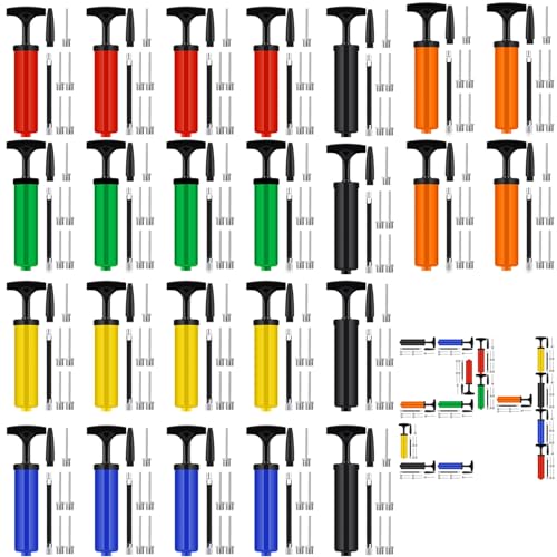 24 Pack Ball Air Pump with Needles for Sports Balls - Portable & Durable