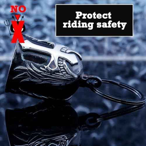 Motorcycle for Bells - Motorcycle Angel Bell for Men Women,Bell Biker Accessory,Guard Riding Safety (Cross Black)