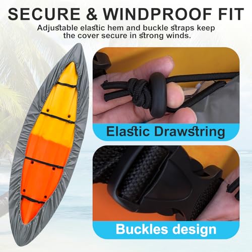 Kayak Cover Waterproof 11.8FT Camouflage UV Resistant Outdoor Storage