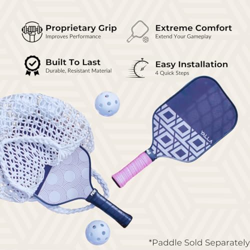 Pickleball Paddle Grip Tape - Pink Overgrip for Improved Control & Comfort