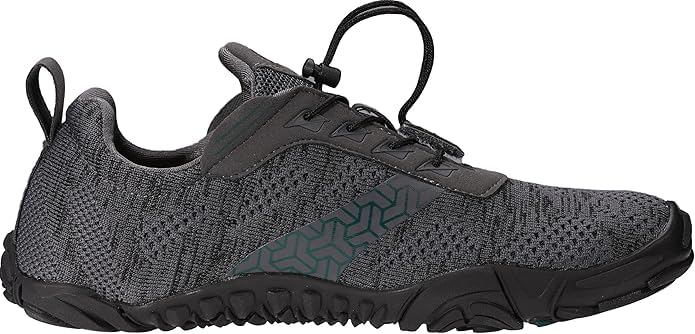 Joomra Womens Barefoot Road Running Shoes Size 8.5 Minimalist Wide Camping for Ladies Zero Drop Fitness Jogging Hiking Trekking Toes Workout Trail Sneakers Dark Grey 39