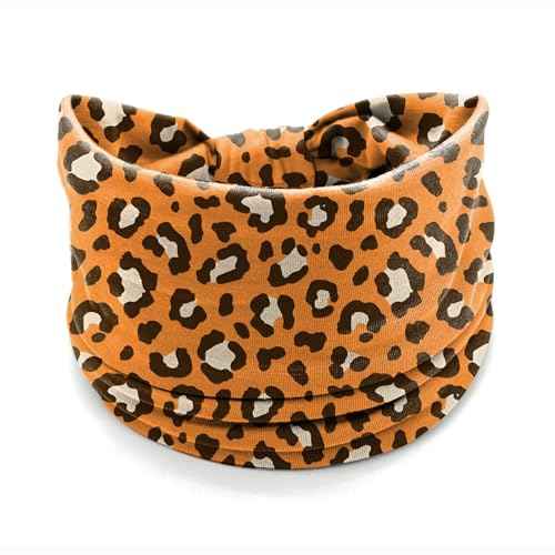 winthrop Leopard Print Headbands for Women ? 4 Pack Wide Stretchy Turban Hair Bands, Fashion Animal Print Head Wraps for Workout, Makeup, Casual & Street Style