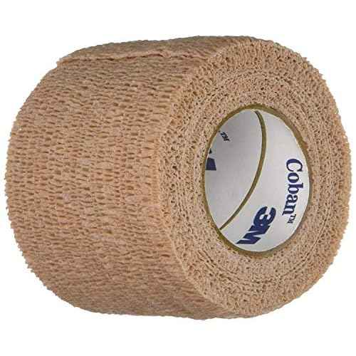 3M Coban Self-Adherent Wrap, Self Adherent Wrap Used to Secure Dressings and Other Devices, Compress or Protect Wound Sites and Immobilize Injuries, Tan, 2"x 5yds, Box of 36 Rolls