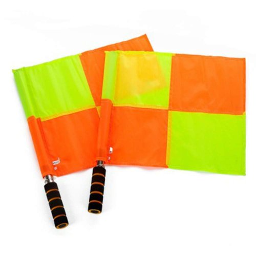 DreamHigh Soccer Side Referrer Equipment Linesman Offside Flags - 2 pcs (Big Square), 14 x14 Inches