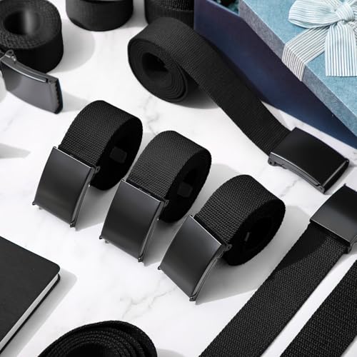 Yahenda Canvas Web Belt for Men and Women - Black, 20 Inch