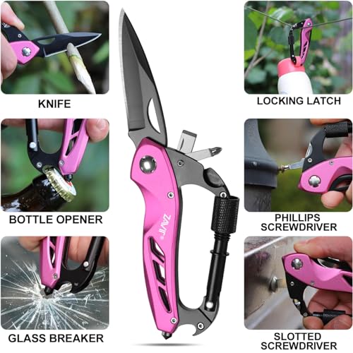 Multitool for Women - 6-in-1 EDC Pocket Knife with Bottle Opener & Screwdriver