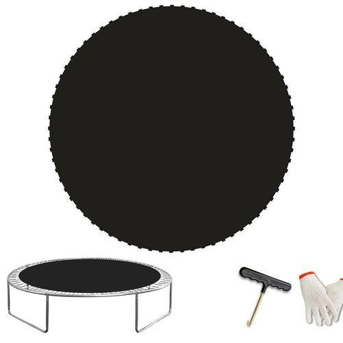 CIDNN Replacement Trampoline Mat, Heavy-Duty, UV-Resistant & Durable Bounce Pad for 15 ft Round Trampolines - Perfect for Safe & Fun Jumping (Fits 96 V-Hooks, 7" Springs, Spring Not Included)