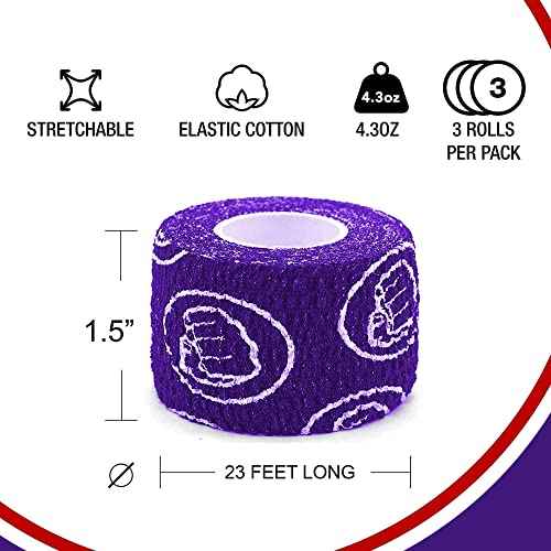 WOD Nation Flexible Hook-Grip Athletic Tape ? Easy-Tear, Sweat-Proof Thumb & Finger Strips for Weightlifting