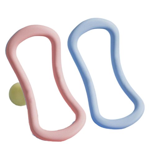 lanyueshangwu Yoga Equipment Yoga Ring Pilates Ring Yoga Circles Fitness Sport Home Training Resistance Support Tool Calf Massage, Pilates Circles with Massage Points (1, 天蓝粉色)