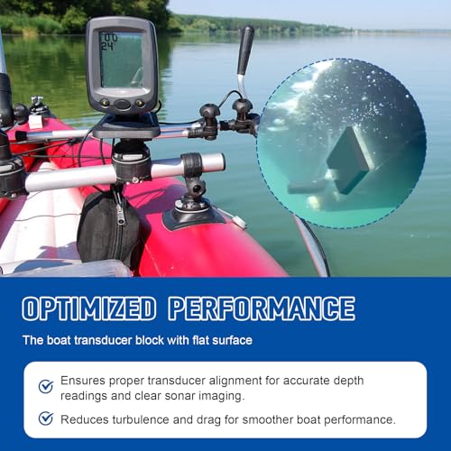 Boat Transducer Mounting Plate - Marine-Grade Transom Mount for Fish Finders