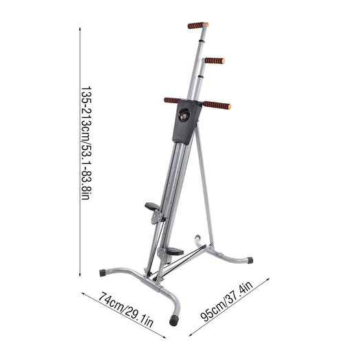Climber Exercise Machine, Vertical Stair Climber Machine Home Gym Fitness Machine Adjustable Folding Stepper Climber Exercise Folding Heavy Duty Fitness Vertical Climber