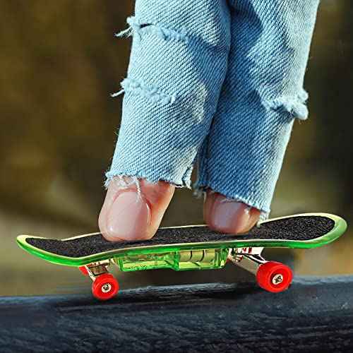 Mini Finger Skateboards for Kids Set of 25, Light up Mini Finger Toys LED Fingerboard Hand Skateboard for Creative Fingertips Movement Sports Finger Skater