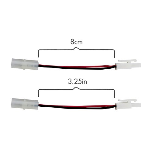 Tenergy 2 Pack Charger Adapter for Airsoft Gun Battery Pack, One Side Large Female to Mini Male Tamiya Connector