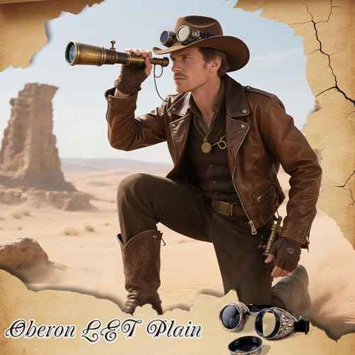 Steampunk Goggles for Men Women - Adjustable Riveted Metal Punk Glasses, Victorian Cosplay Eye Wear Accessory