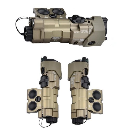 Metal MWL C1+ Box Laser Sights，with IR Laser + Red/Green/Blue Laser Sight + IR Fill Light + Strobe/Momentary/Constant Modes Whitelight LED 220 Lumens Flashlight，Fits for 20mm Picatinny Rail Mounting