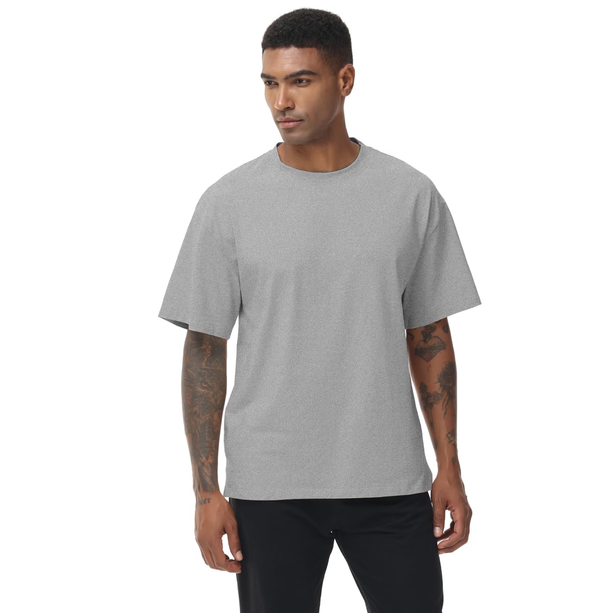 Muscle Killer 2pack Mens T Shirt Gym Workout Dry Fit Short Sleeve Athletic Fitness Lightweight Crew Neck Tee Shirts Casual Loose Fit
