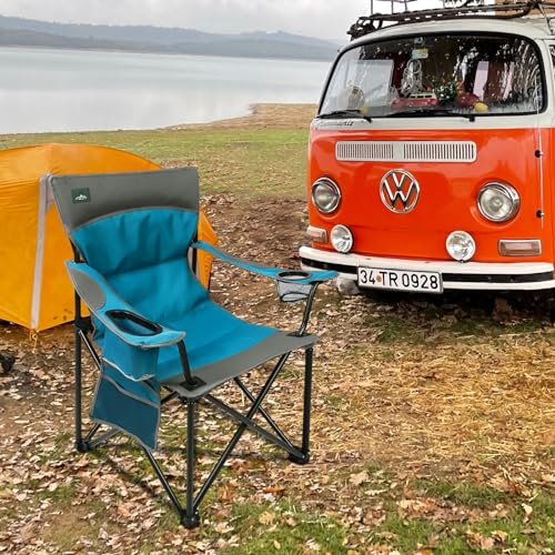 Northroad Heavy-Duty Foldable Camping Chair Blue Support Up to 300lbs Outdoor