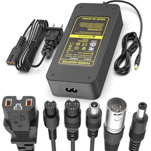 54.6V 2A Electric Bike Charger Fast Charger for 48V 13S Lithium Batteries - Universal 7-in-1 Scooter & Hoverboard Plug