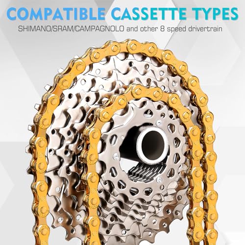 GOLD 8-Speed Bike Chain for Shimano SRAM Mountain City Folding Bikes