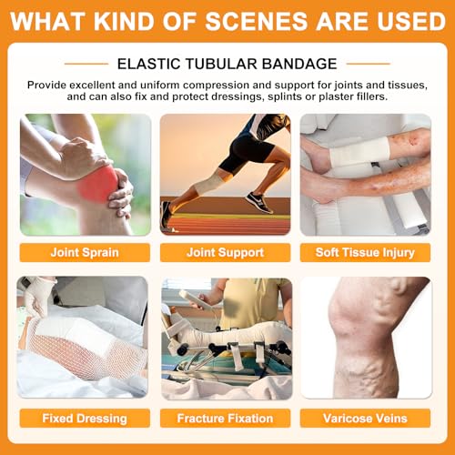Elasticated Tubular Bandage 3.5 Inch x 11 Yard Size E Compression Support