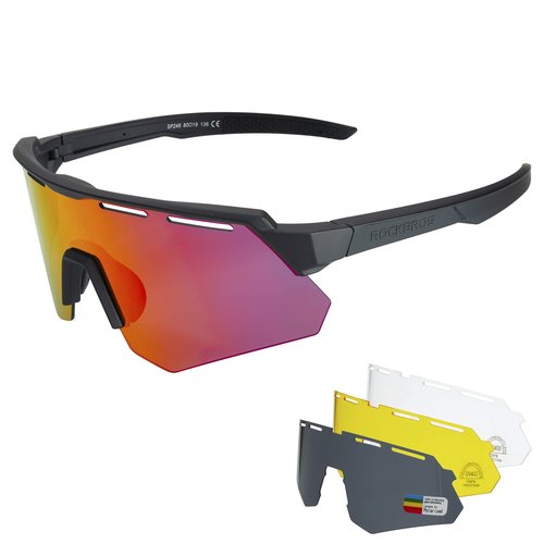 ROCKBROS Polarized Sports Sunglasses for Men Baseball Cycling Sunglasses UV400 Protection for Women Men