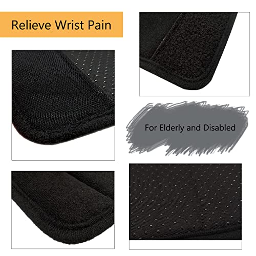 Universal Walker Hand Grip Covers with Memory Foam Padding, Washable, Black