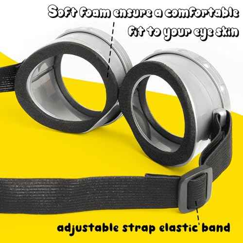 6 Pcs Halloween Costume Accessories for Adult,Yellow Beanie/Goggles Glasses/Gloves for Men Women Cosplay Party Set