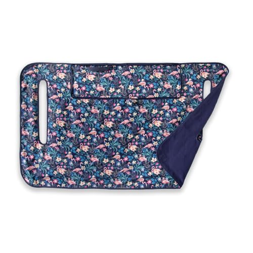 Classic Accessories for Vera Bradley Water-Resistant Golf Seat Blanket, 54 x 32 Inch, Flamingo Garden