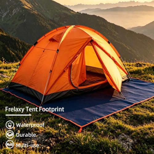 Frelaxy Tent Footprint - Dark Blue, 1 Person, Waterproof Camping Tarp 33" x 80"