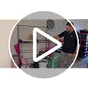 Black Sports Equipment Organizer with Ball Rack & Hooks - Garage Storage Cart