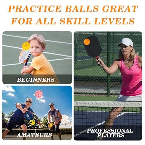 Indoor Pickleball Balls Light Pink 6 Pack - Crack-Resistant USAPA Certified Practice Balls