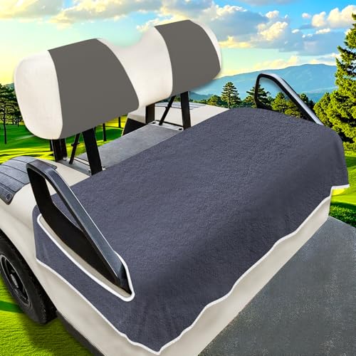 YOKYHOM Microfiber Golf Cart Seat Covers for 2/4-Seater - Grey Black