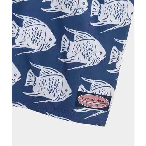 Vineyard Vines Boys Printed Chappy Swim Trunks, Moonshine