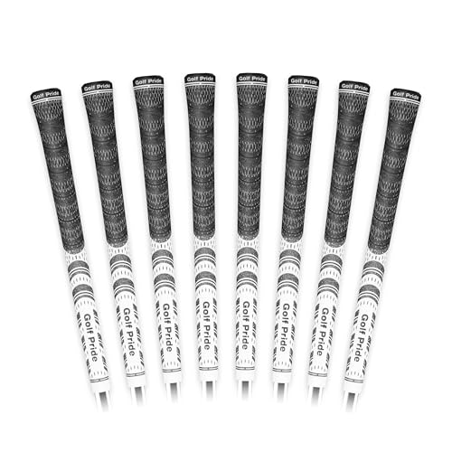 Golf Pride MCC Golf Club Grip - All-Weather Hybrid Grip - Brushed Cotton Cord & Pebbled Texture - Moisture-Wicking Technology - White