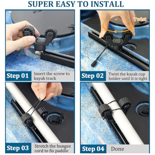 Kayak Paddle Holder Track Mount with Net & Pole Storage - Variation 2026