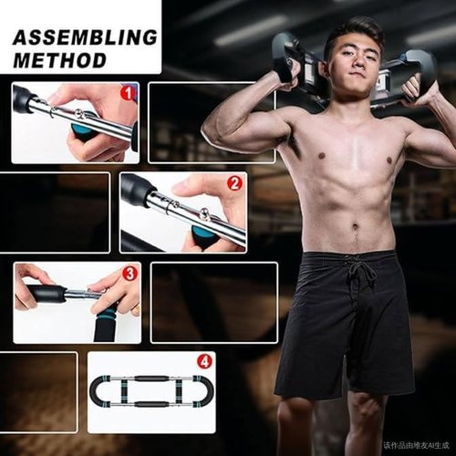 Saker Twister Arm Trainer 40-100lb Adjustable Chest Workout Equipment Sakerplus Arm Trainer Shaker Twister Arm Trainer Portable Power Twister Bar Detachable Design Fitness