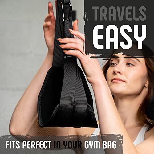 Green Hanging Ab Straps for Pull Up Bar 2 Pack - Leg & Knee Support Sling, Workout Fitness Equipment