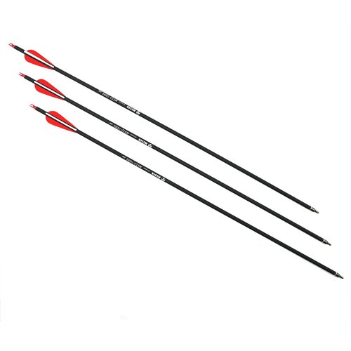 Musen 28"/30" Carbon Archery Arrows, Shaft Spine 500 with Removable Tips, GPI 13.0 Hunting and Target Practice Arrows for Both Compound Bow and Recurve Bow, 12 Pcs