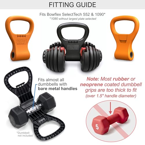 Dumbbell to Kettlebell Converter Handle - Fits Most Standard Gym Weights