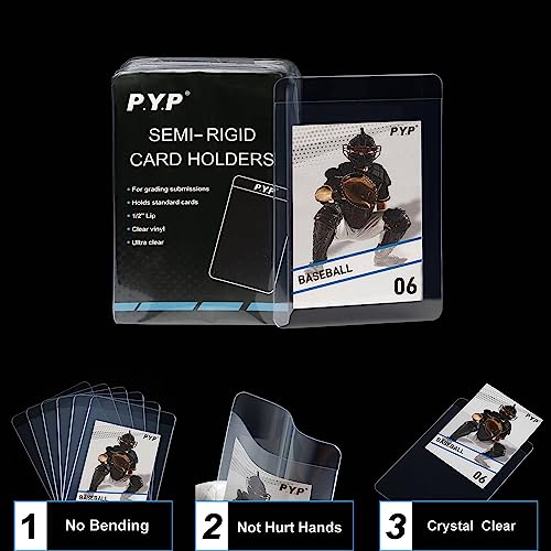 200 Pack Semi-Rigid Card Sleeves for Trading & Graded Baseball Cards